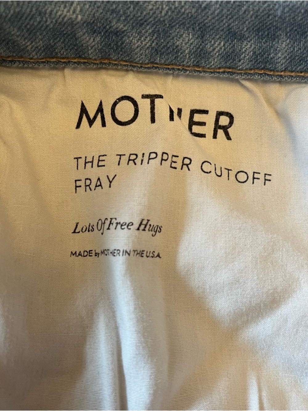 MOTHER The Tripper Cutoff Fray   Lots of free hugs Shorts - Picture 3 of 4